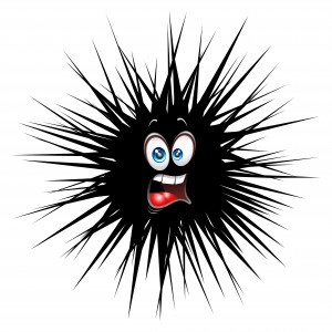 Scared Fun and Hairy Cartoon Character